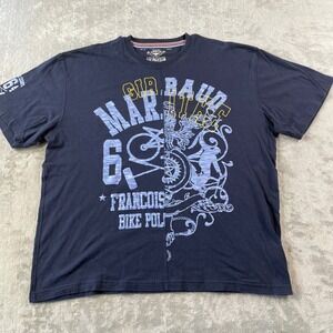 Girbaud Shirt Mens XXL Blue Bike Polo Club Tournament Urban Grunge